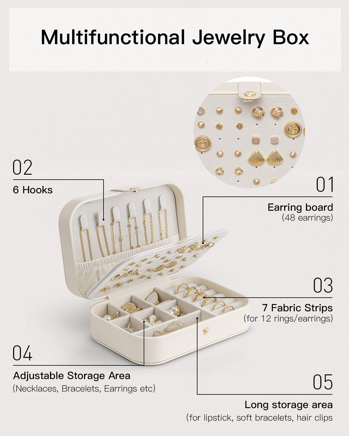 Eterna Jewelry Pact SPF50+ 112g 4個セット Amazon.com: VLANDO Travel Jewelry Case, Portable Jewelry Earring
